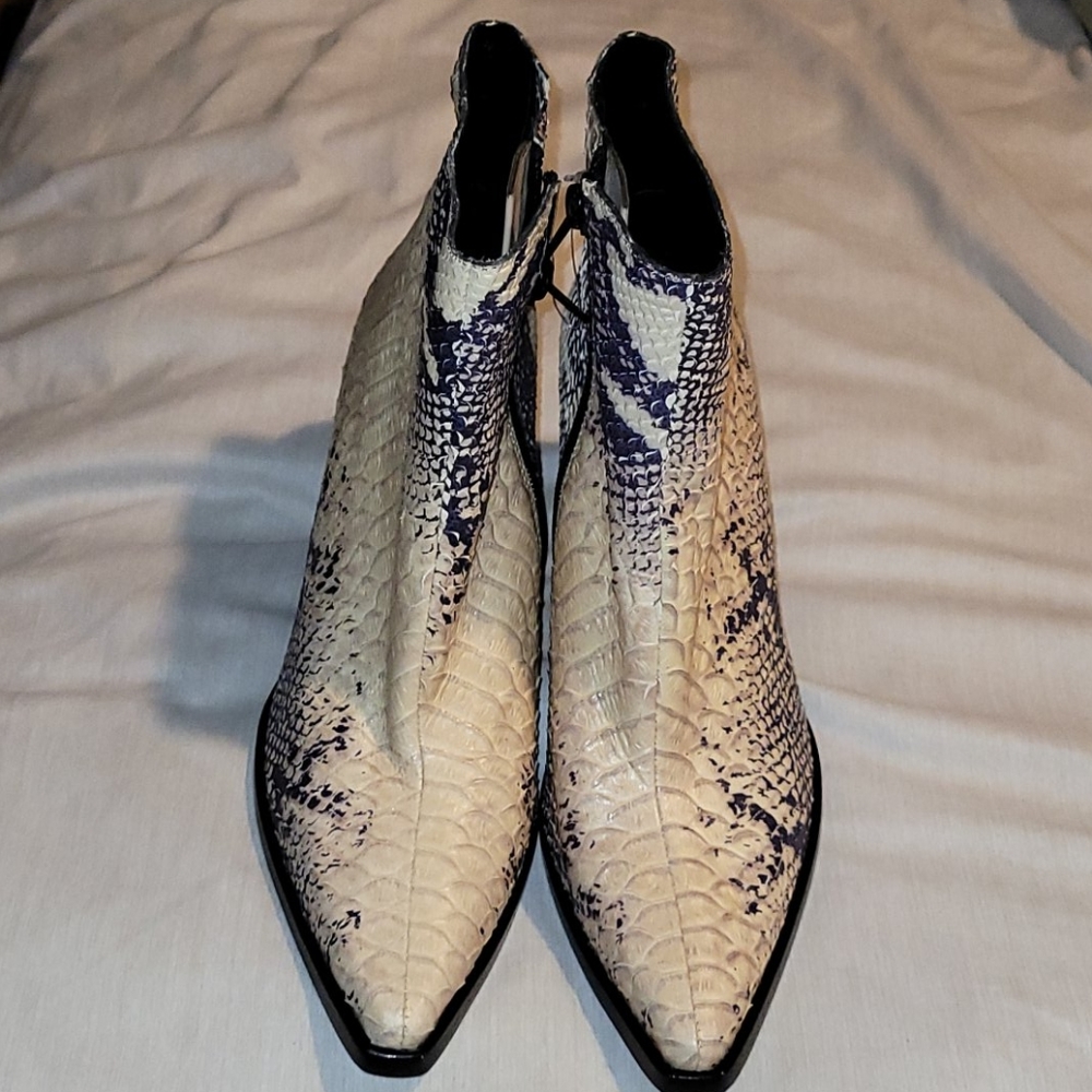 Jeffrey Campbell Snake Skin Bootie Boots